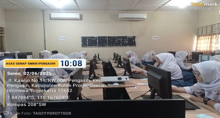 Hari Ke-1 ASAS Semester Genap SMKN 1 Pengasih Dimulai Tertib