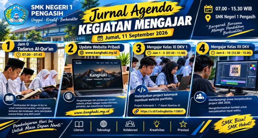 Jurnal Agenda Kegiatan Pembelajaran Semester Gasal TA. 2026/2027 (11/09/2026)