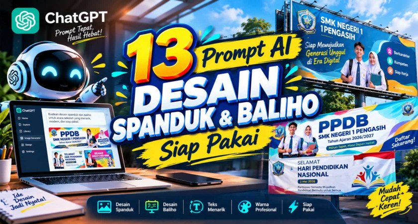 13 Prompt AI Desain Spanduk & Baliho Siap Pakai