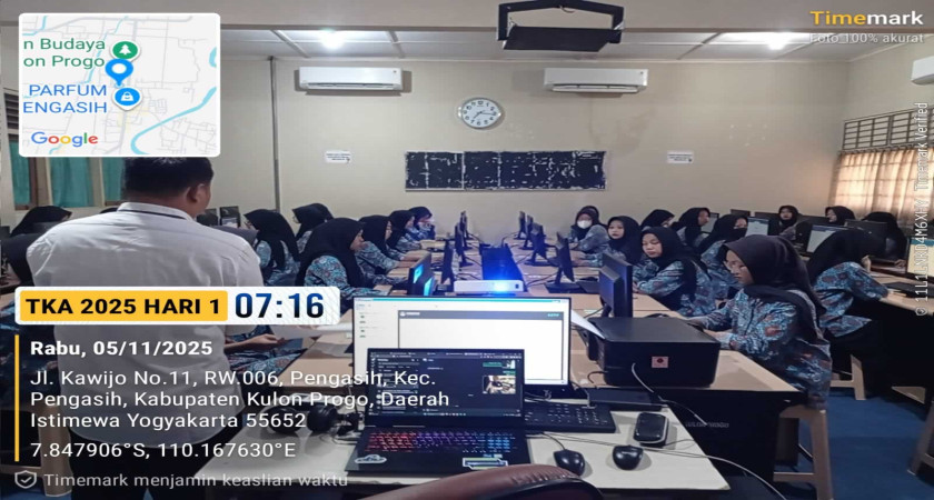SMK Negeri 1 Pengasih Melaksanakan Kegiatan TKA 2025 Gelombang 2 - Hari Pertama (05/11/2025)