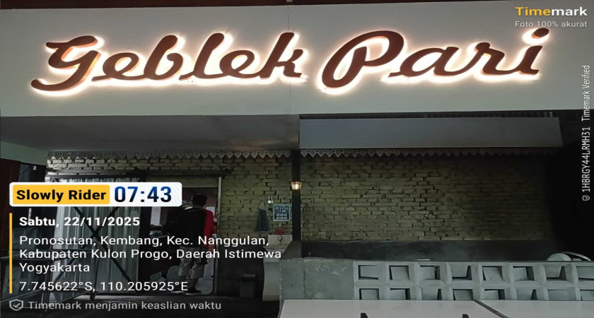 Gowes Kulineran ke Geblek Pari Nanggulan Kulon Progo  (22/11/2025)