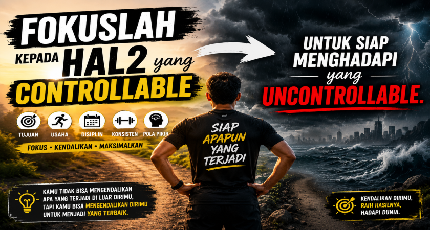 Fokuslah kepada hal2 yang Controllable untuk siap menghadapi yang Uncontrollable.