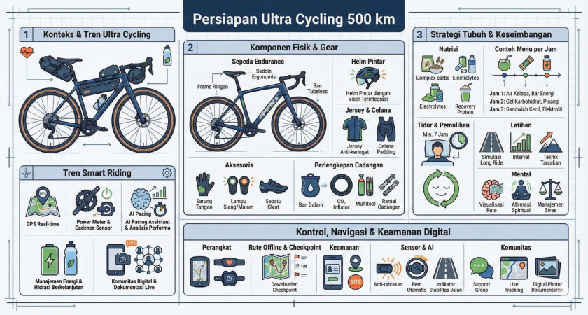 Bersiap Ultra Cycling 500 - Contekan