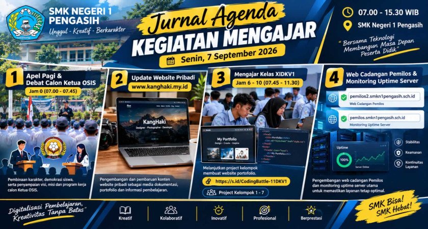 Jurnal Agenda Kegiatan Pembelajaran Semester Gasal TA. 2026/2027 (08/09/2026)