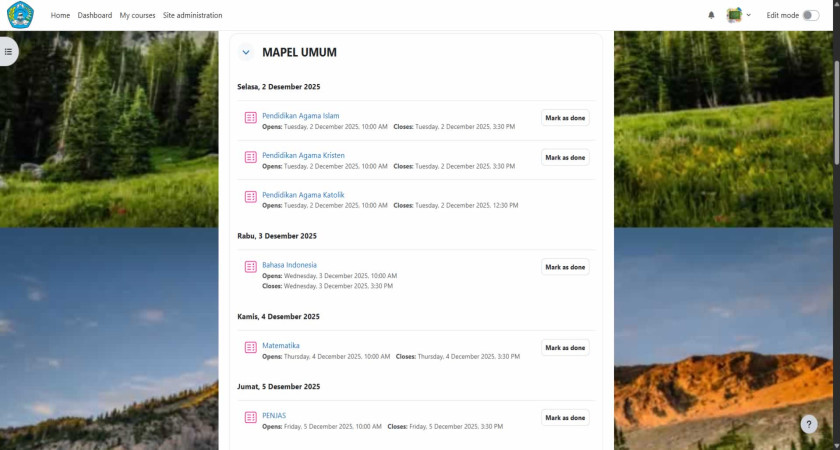 Laporan Kegiatan Sebagai Tim Entri Soal ASAS Gasal TP. 2025/2026 (19/11/2025)